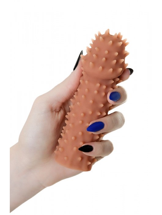 Телесная реалистичная насадка KOKOS Extreme Sleeve 07 с дополнительной стимуляцией - 12,7 см. - KOKOS - в Новом Уренгое купить с доставкой