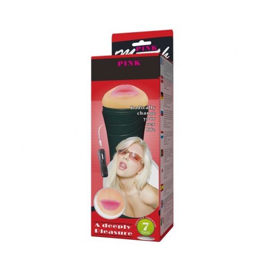 Мастурбатор-ротик в тубе с 7 уровнями вибрации и выносным пультом - Baile - в Новом Уренгое купить с доставкой