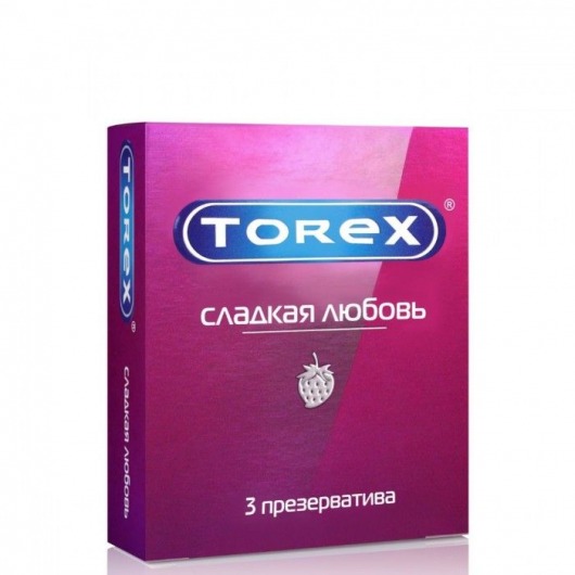 Презервативы Torex  Сладкая любовь  с ароматом клубники - 3 шт. - Torex - купить с доставкой в Новом Уренгое