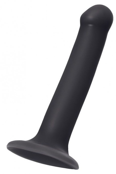 Черный фаллос на присоске Silicone Bendable Dildo M - 18 см. - Strap-on-me - купить с доставкой в Новом Уренгое