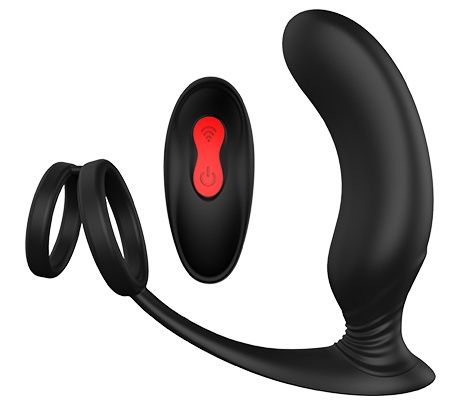 Черный массажер простаты REMOTE P-PLEASER - Dream Toys - в Новом Уренгое купить с доставкой