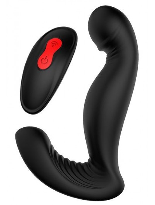 Черный вибромассажер простаты SWIRLING P-PLEASER - Dream Toys - в Новом Уренгое купить с доставкой