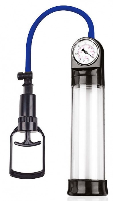 Прозрачная вакуумная помпа Sex Expert с манометром - Sex Expert - в Новом Уренгое купить с доставкой
