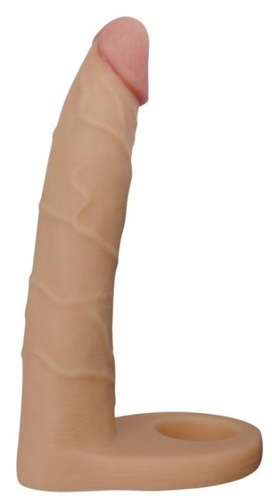 Телесная насадка-фаллоимитатор для двойного проникновения - 17 см. - Lovetoy - купить с доставкой в Новом Уренгое