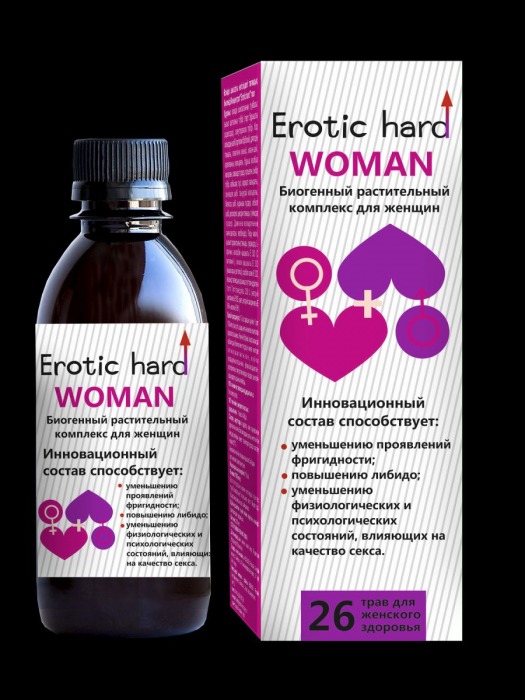 Женский биогенный концентрат для повышения либидо Erotic hard Woman - 250 мл. - Erotic Hard - купить с доставкой в Новом Уренгое