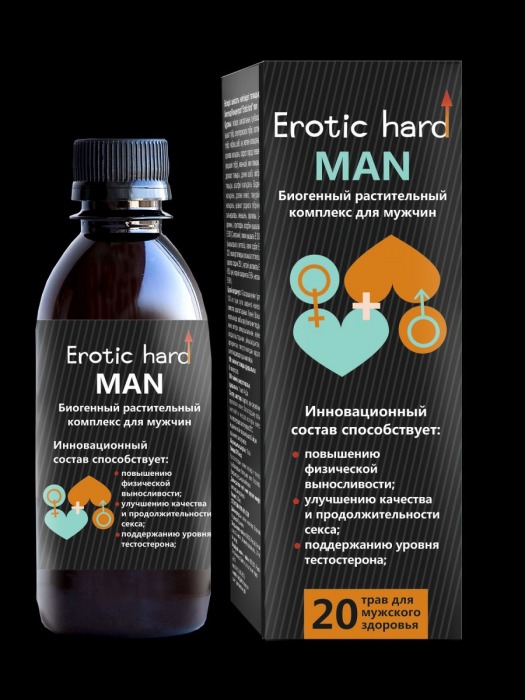 Мужской биогенный концентрат для усиления эрекции Erotic hard Man - 250 мл. - Erotic Hard - купить с доставкой в Новом Уренгое