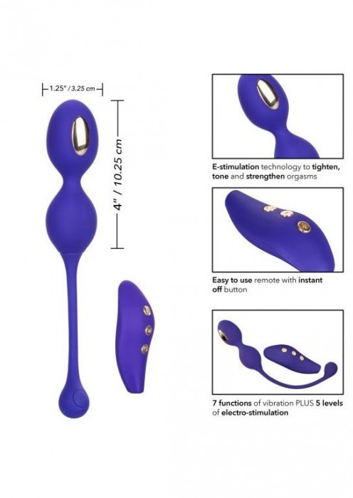 Фиолетовые виброшарики с электростимуляцией Impulse Intimate E-Stimulator Dual Kegel - California Exotic Novelties - купить с доставкой в Новом Уренгое