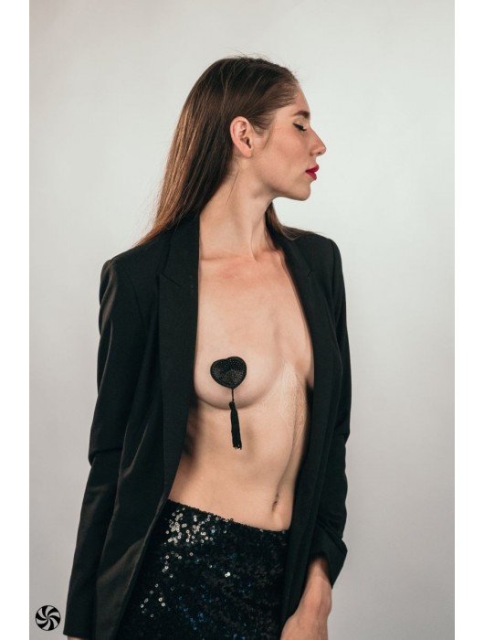 Черные пэстисы-сердечки Evans с кисточками - Lola Lingerie купить с доставкой