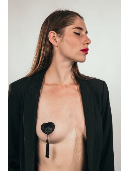 Черные пэстисы-сердечки Evans с кисточками - Lola Lingerie купить с доставкой