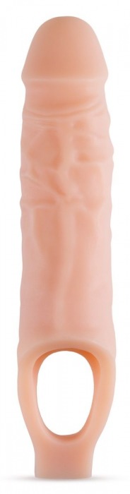 Телесный реалистичный фаллоудлинитель 9 Inch Silicone Cock Sheath Penis Extender - 22,86 см. - Blush Novelties - в Новом Уренгое купить с доставкой