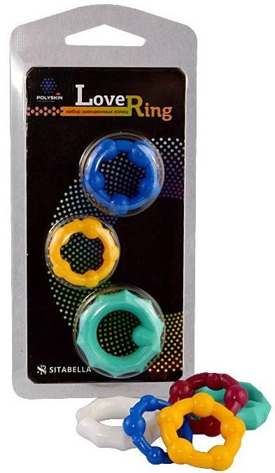 Набор из 3 цветных эрекционных колец Love Ring - Sitabella - в Новом Уренгое купить с доставкой