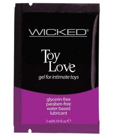 Лубрикант на водной основе для использования с игрушками WICKED Toy Love - 3 мл. - Wicked - купить с доставкой в Новом Уренгое