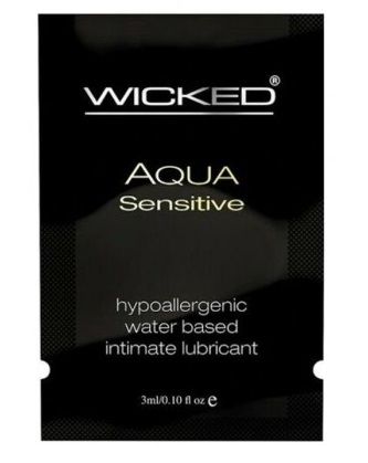 Мягкий лубрикант на водной основе WICKED AQUA Sensitive - 3 мл. - Wicked - купить с доставкой в Новом Уренгое