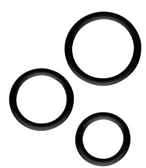 Набор из 3 эрекционных колец SILICONE COCKRINGS - Dream Toys - в Новом Уренгое купить с доставкой