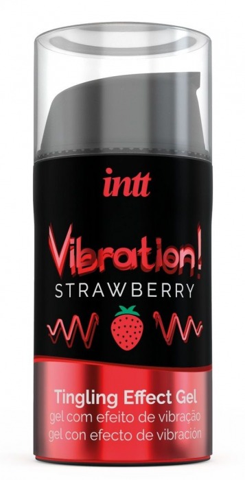 Жидкий интимный гель с эффектом вибрации Vibration! Strawberry - 15 мл. - INTT - купить с доставкой в Новом Уренгое