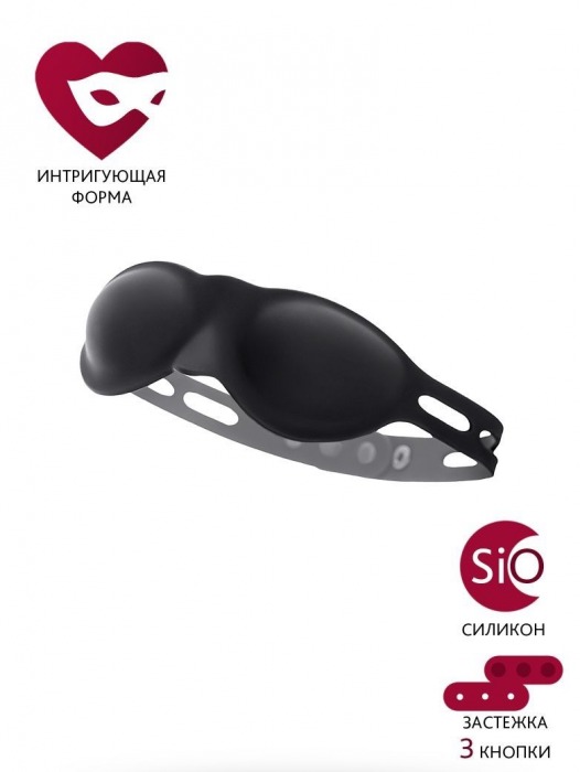 Черная плотная силиконовая маска - ToyFa - купить с доставкой в Новом Уренгое