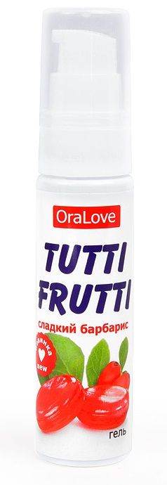Гель-смазка Tutti-frutti со вкусом барбариса - 30 гр. - Биоритм - купить с доставкой в Новом Уренгое