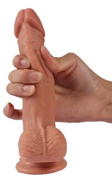 Телесный реалистичный фаллоимитатор REAL с трусиками для страпона - 19,5 см. - Real - купить с доставкой в Новом Уренгое