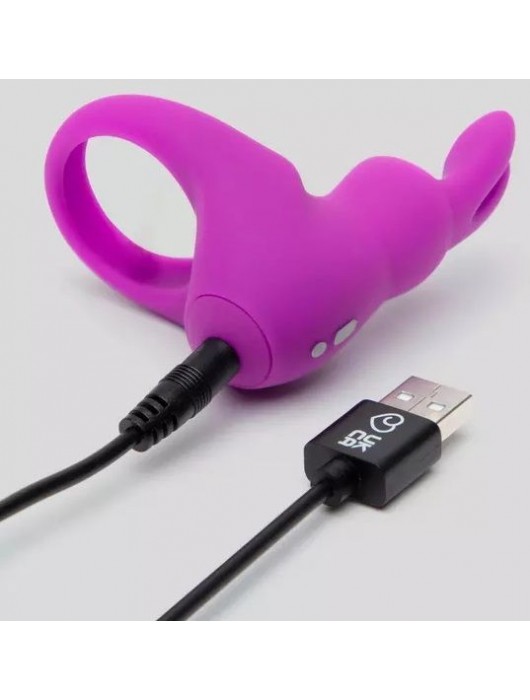 Фиолетовое эрекционное виброкольцо Happy Rabbit Cock Ring Kit - Happy Rabbit - в Новом Уренгое купить с доставкой