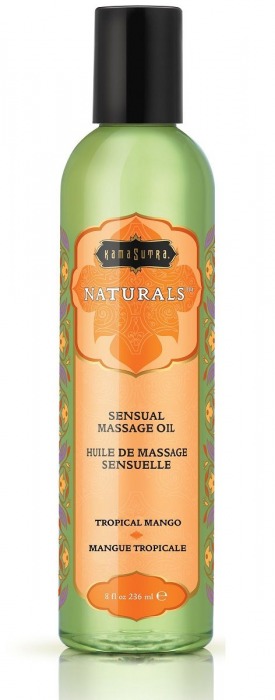 Массажное масло Naturals Tropical Mango с ароматом манго - 236 мл. - Kama Sutra - купить с доставкой в Новом Уренгое
