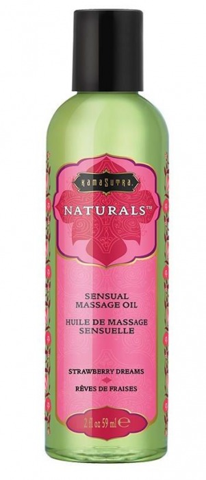 Массажное масло Naturals Strawberry Dreams с ароматом клубники - 59 мл. - Kama Sutra - купить с доставкой в Новом Уренгое