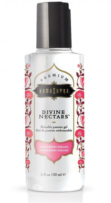 Гель-лубрикант на водной основе Divine Nectars Strawberry Dream с ароматом клубники - 150 мл. - Kama Sutra - купить с доставкой в Новом Уренгое