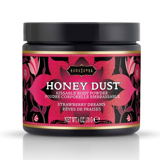 Пудра для тела Honey Dust Body Powder с ароматом клубники - 170 гр. - Kama Sutra - купить с доставкой в Новом Уренгое