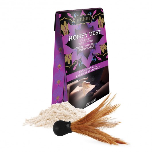 Пудра для тела Honey Dust Body Powder с ароматом малины - 28 гр. - Kama Sutra - купить с доставкой в Новом Уренгое