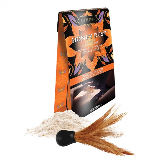 Пудра для тела Honey Dust Body Powder с ароматом манго - 28 гр. - Kama Sutra - купить с доставкой в Новом Уренгое