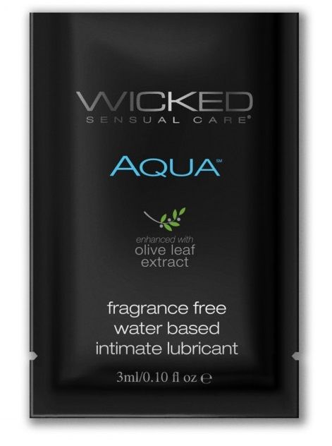 Легкий лубрикант на водной основе с алое Wicked Aqua - 3 мл. - Wicked - купить с доставкой в Новом Уренгое