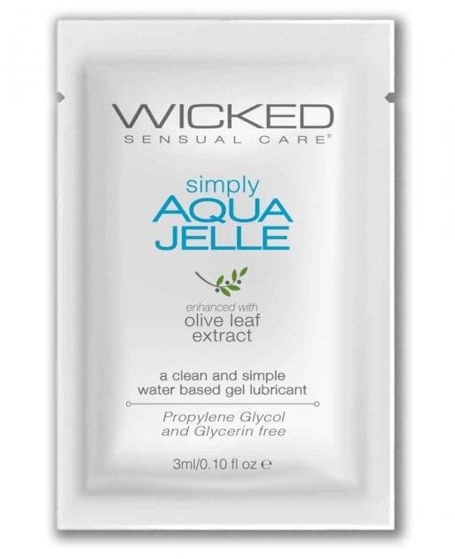 Гель-лубрикант Simply Aqua Jelle - 3 мл. - Wicked - купить с доставкой в Новом Уренгое