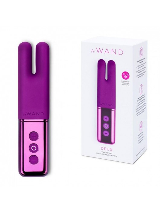 Фиолетовый двухмоторный мини-вибратор Le Wand Deux - Le Wand
