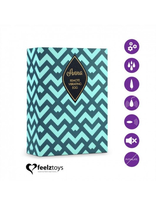 Фиолетовое виброяйцо на радиоуправлении Anna Vibrating Egg Remote - FeelzToys