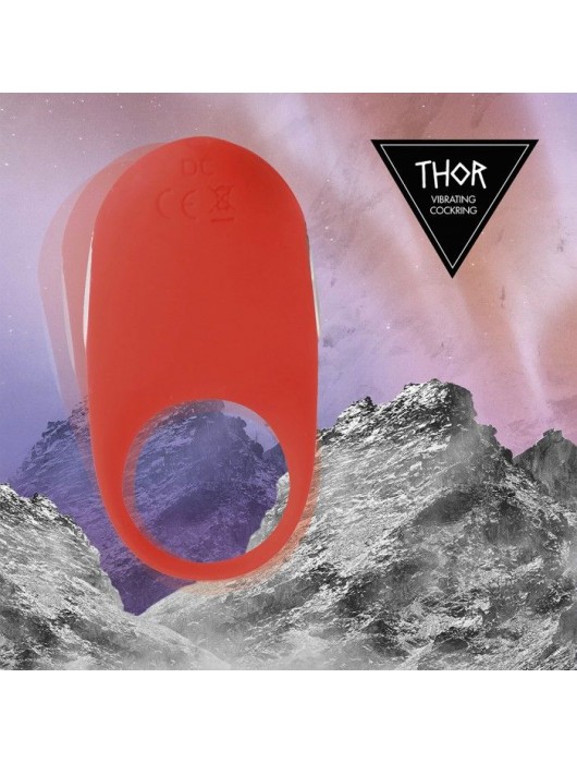 Красное кольцо с вибрацией Thor Cockring - FeelzToys - в Новом Уренгое купить с доставкой