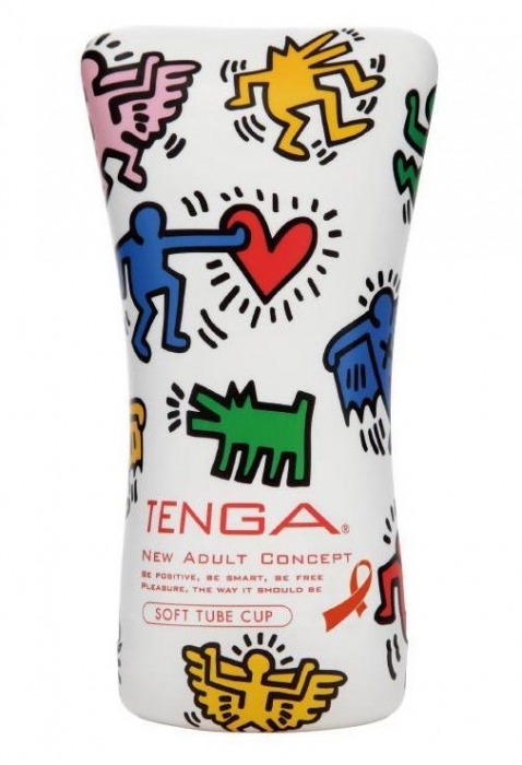 Мастурбатор-туба Keith Haring Soft Tube CUP - Tenga - в Новом Уренгое купить с доставкой