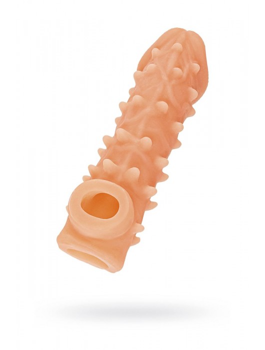 Телесная закрытая насадка с пупырышками Cock Sleeve Size S - 13,8 см. - KOKOS - в Новом Уренгое купить с доставкой