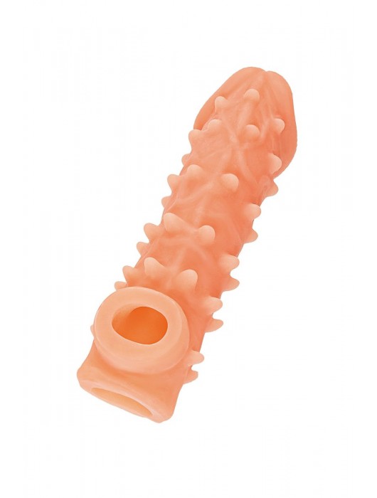 Телесная закрытая насадка с пупырышками Cock Sleeve Size L - 17,6 см. - KOKOS - в Новом Уренгое купить с доставкой