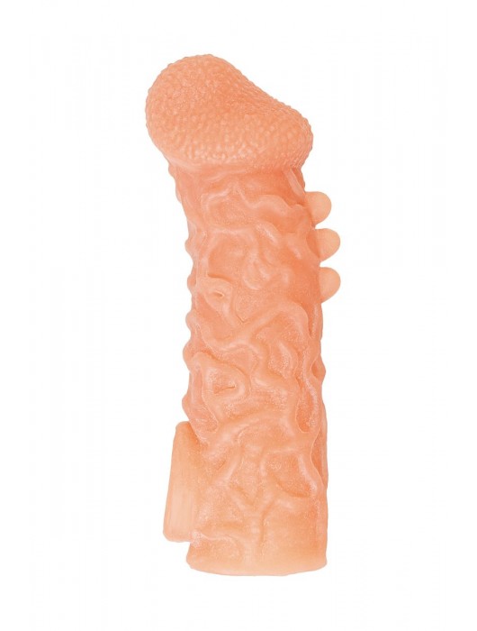 Телесная закрытая насадка с шершавой головкой Cock Sleeve Size S - 13,8 см. - KOKOS - в Новом Уренгое купить с доставкой