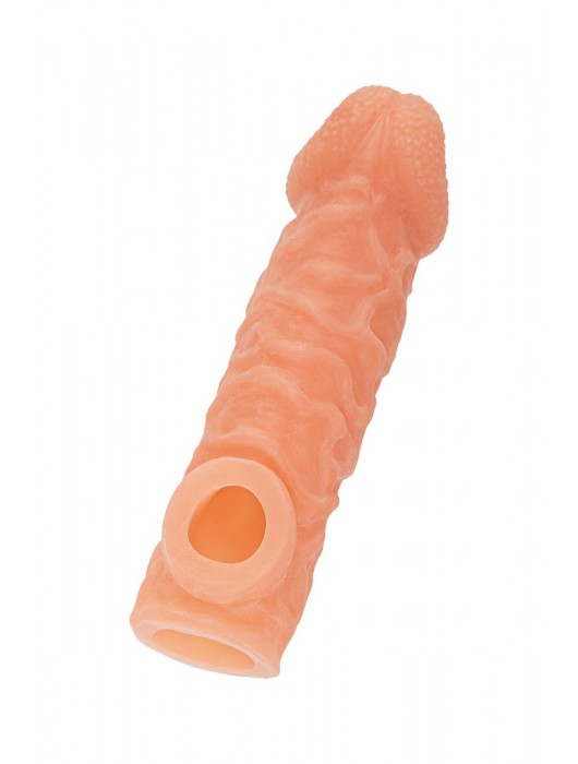 Телесная закрытая насадка с шершавой головкой Cock Sleeve Size S - 13,8 см. - KOKOS - в Новом Уренгое купить с доставкой