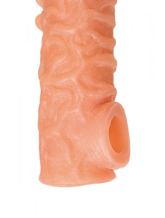 Телесная закрытая насадка с шершавой головкой Cock Sleeve Size S - 13,8 см. - KOKOS - в Новом Уренгое купить с доставкой