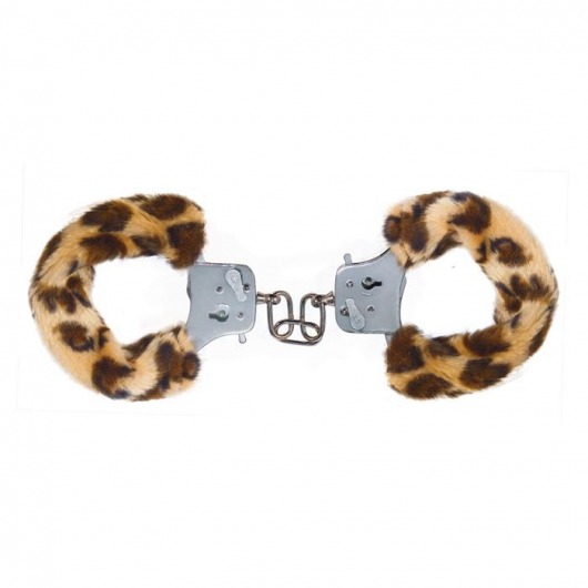 Наручники с леопардовым мехом Furry Fun Cuffs Leopard - Toy Joy - купить с доставкой в Новом Уренгое