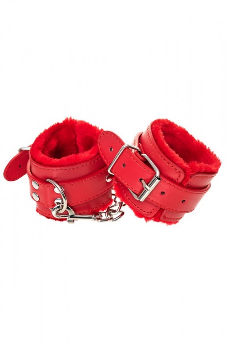 Красные наручники Anonymo из искусственной кожи - ToyFa - купить с доставкой в Новом Уренгое