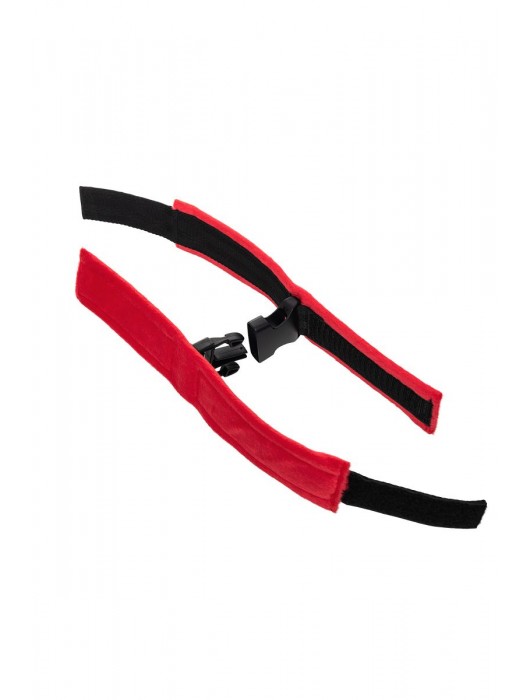 Красно-черные велюровые оковы Anonymo - ToyFa - купить с доставкой в Новом Уренгое