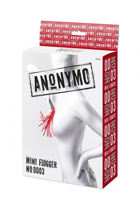 Красно-черный флоггер Anonymo - 28 см. - ToyFa - купить с доставкой в Новом Уренгое