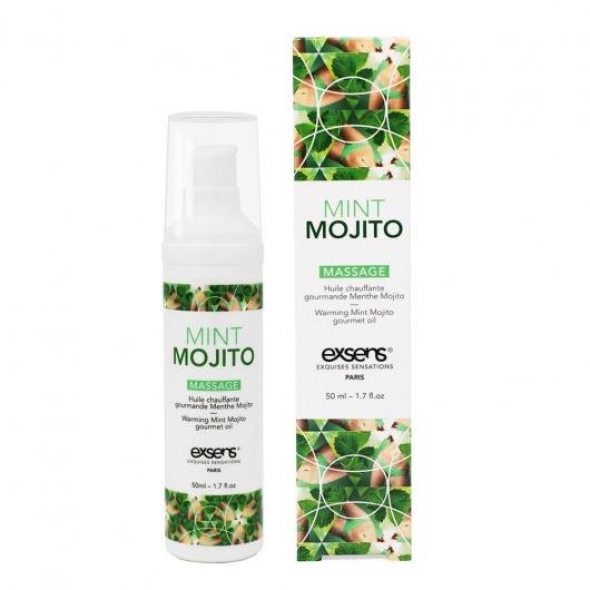 Разогревающее массажное масло с ароматом мохито Gourmet Mint Mojito - 50 мл. - Exsens - купить с доставкой в Новом Уренгое