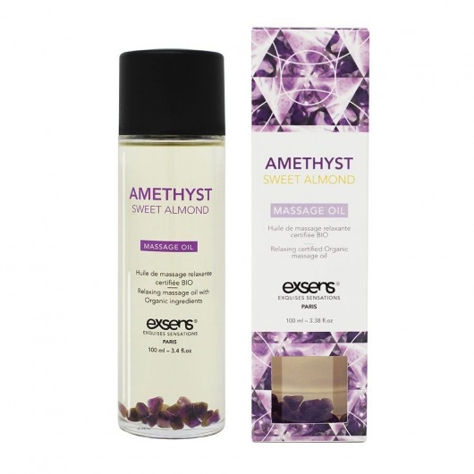 Органическое массажное масло AMETHYST SWEET ALMOND - 100 мл. - Exsens - купить с доставкой в Новом Уренгое