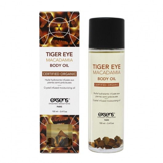 Органическое массажное масло TIGER EYE MACADAMIA - 100 мл. - Exsens - купить с доставкой в Новом Уренгое