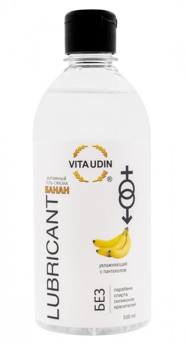 Интимный гель-смазка на водной основе VITA UDIN с ароматом банана - 500 мл. - VITA UDIN - купить с доставкой в Новом Уренгое