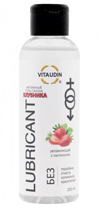 Интимный гель-смазка на водной основе VITA UDIN с ароматом клубники - 200 мл. - VITA UDIN - купить с доставкой в Новом Уренгое
