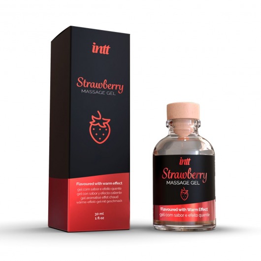 Массажный гель с ароматом клубники Strawberry - 30 мл. - INTT - купить с доставкой в Новом Уренгое